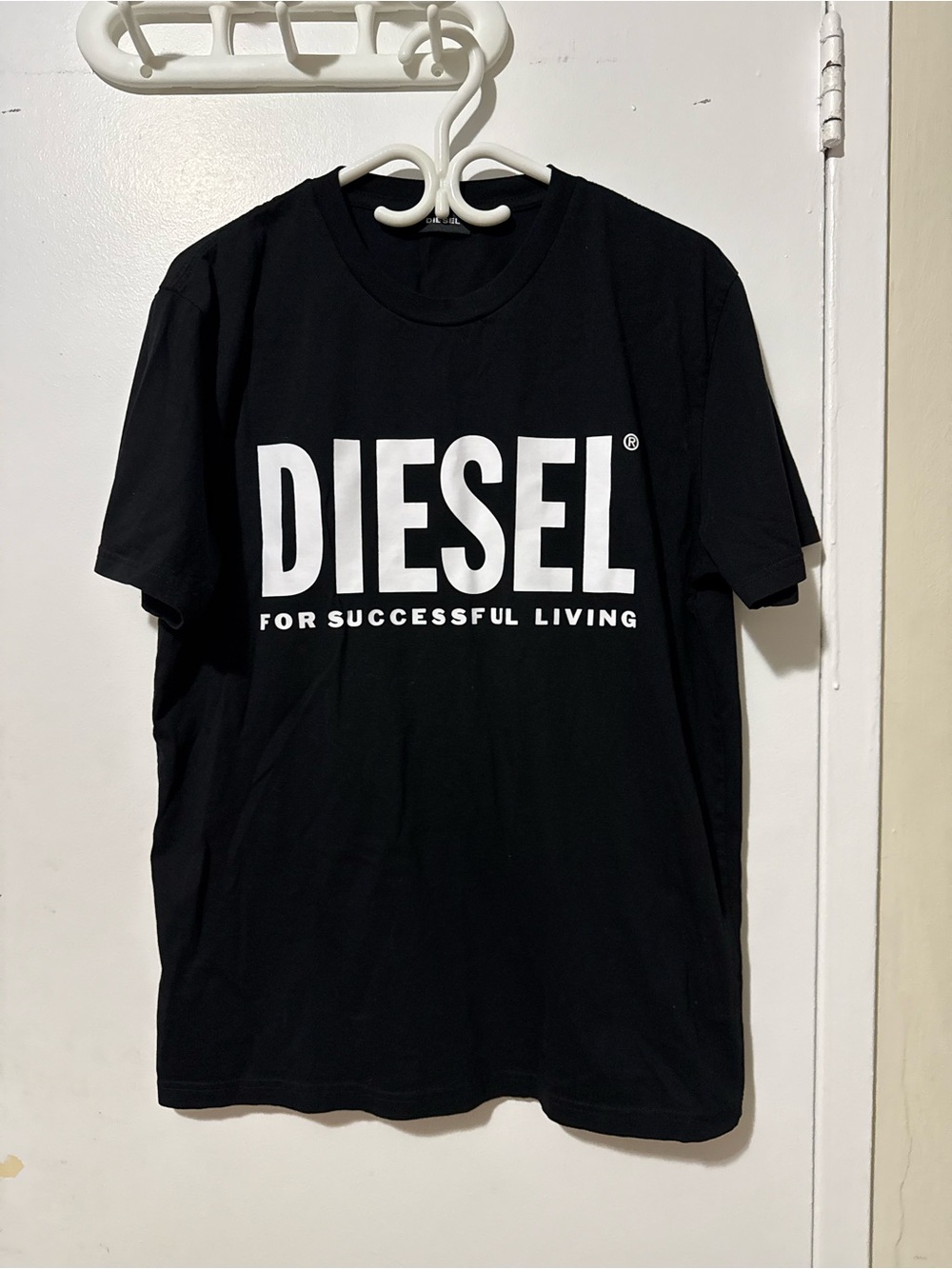Diesel Black T-Shirt with White Logo